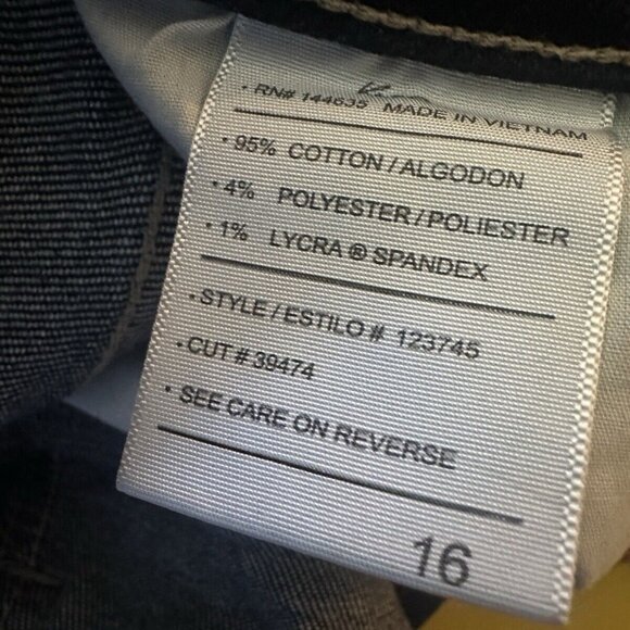 KanCan Skinny Curvy High Rise Frayed Hem Jean Blue Jeans Women's Plus Size 16 - Picture 10 of 10